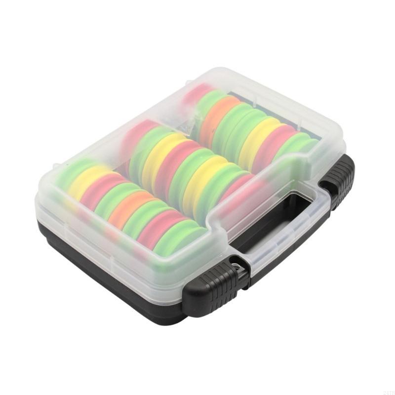 Fishing Line Dispenser - 24 個の釣り糸収納ホルダー、収納ボックス付きスプーラーワインダー耐久性