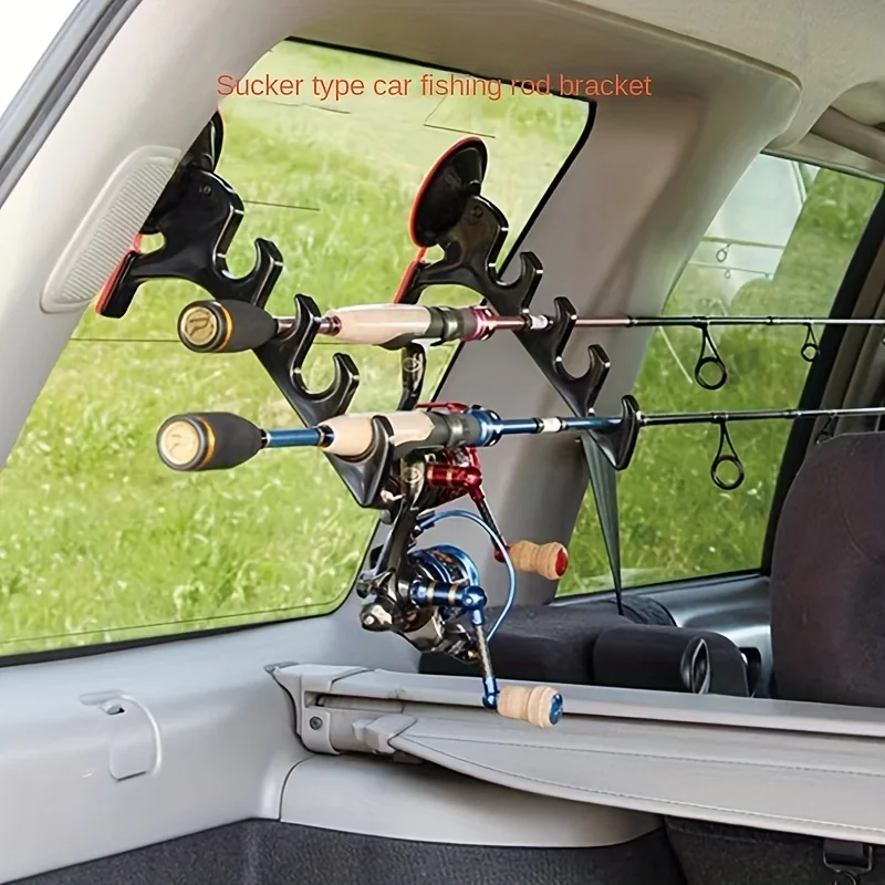 Fishing Line Dispenser - 1/2個入り釣り竿ホルダー 車載用吸盤式 崖壁感知 海釣り竿収納装置 釣り具