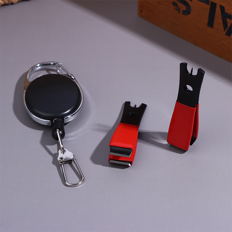 Fishing Line Cutter - 携帯用ステンレス製シーフィッシング用ラインカッター。巻き上げバックル付きで、ラインを簡単に切断できる多機能釣り道具。